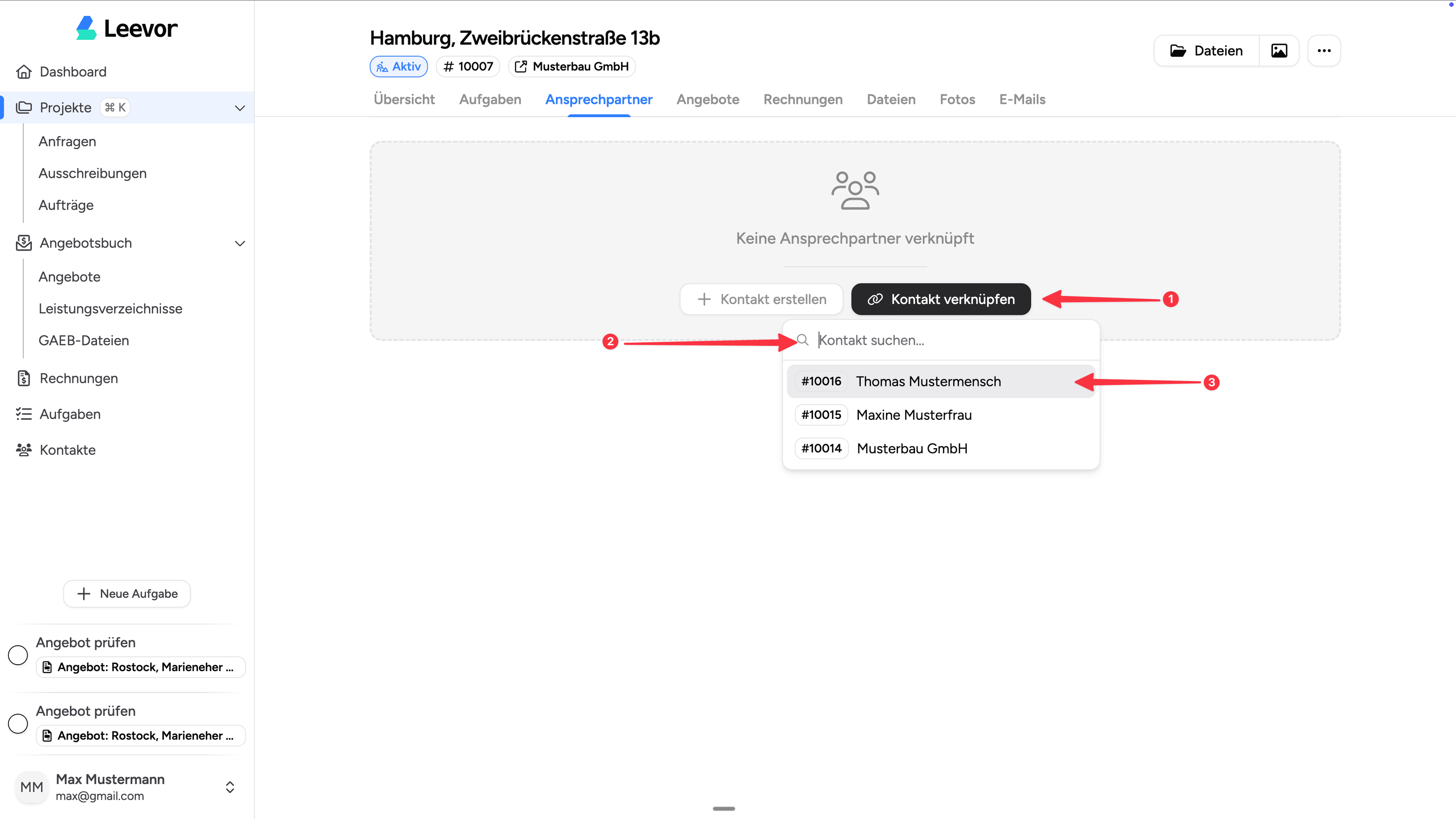 Kontakt verknüpfen