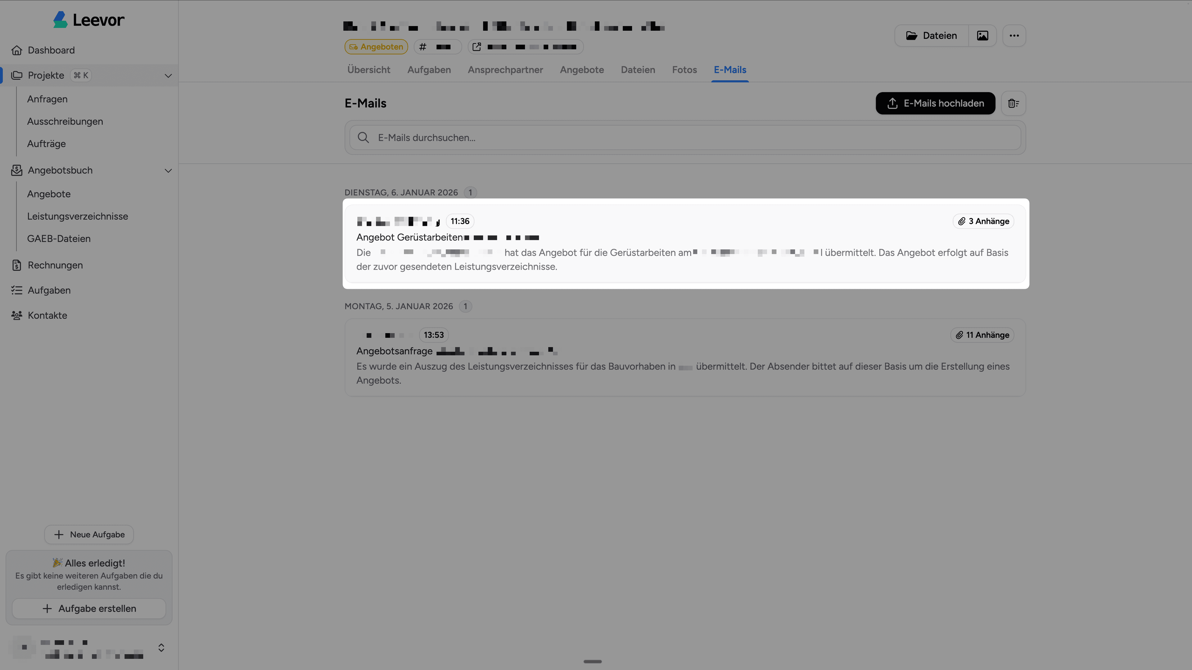 E-Mail öffnen